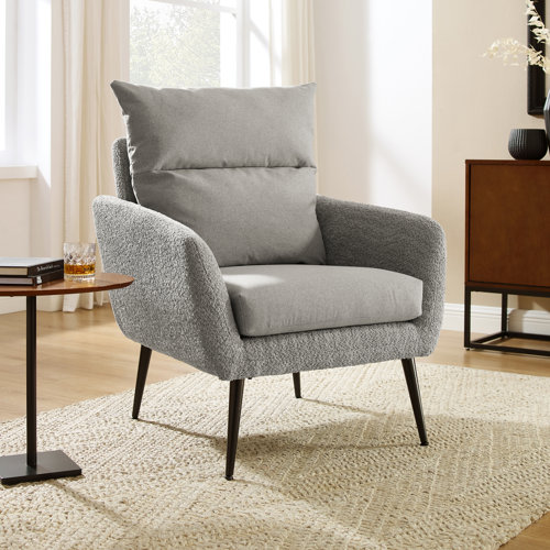 Grey Givanni Upholstered Accent Chair 